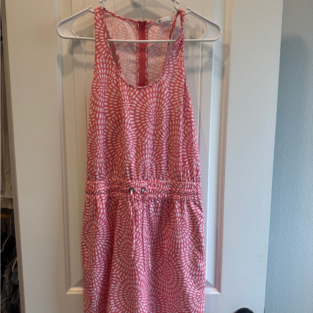 Southern Tide Coral and White Patterned Dress